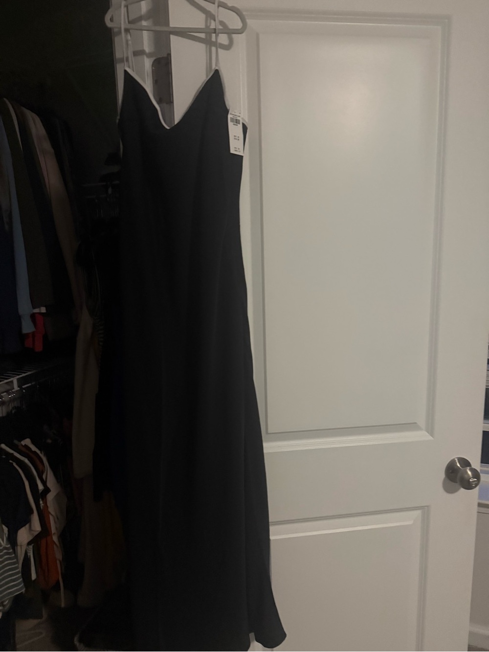 Women’s Abercrombie Black Slip Dress with Contrast Trim
